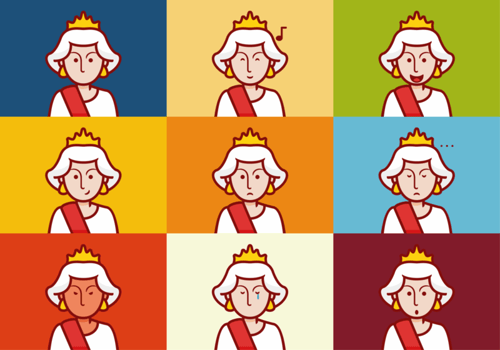 Queen Emotions Expression Vectors