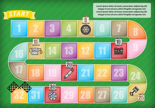 Highway Board Game vector