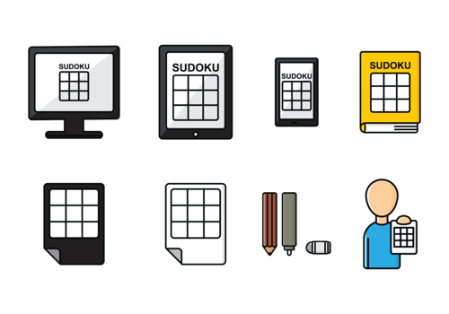 Sudoku Icons vector
