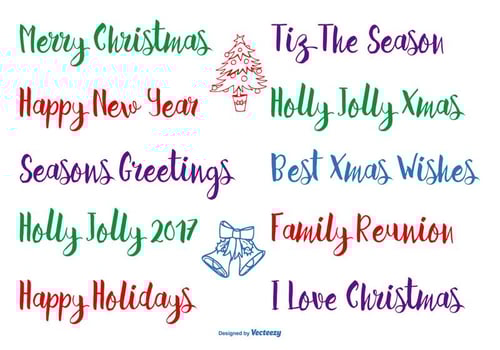 Hand Drawn Christmas Lettering vector