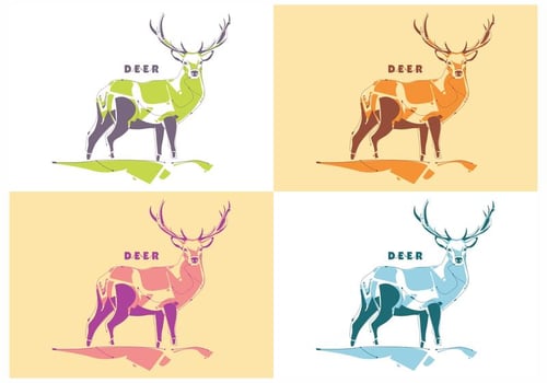 Popart Deer Vector