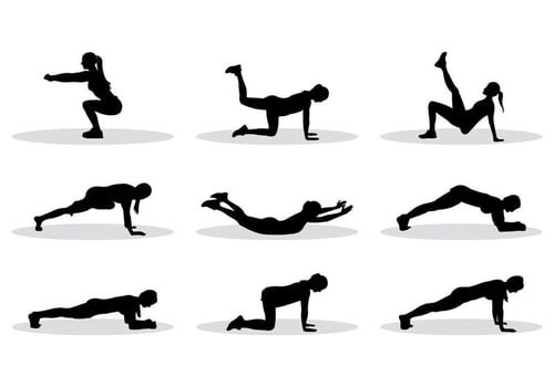 Silhouette Of Exercise Vectors