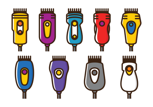 Vector Hair Clippers Icons