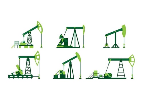 Green Oil Pump Vector