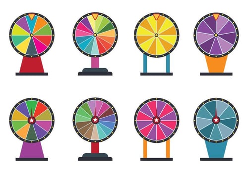 Set Of Spinning Wheel Vectors