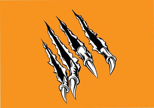 Metal Tear Hand Drawing Vector
