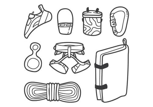 Climbing Wall Gear vector