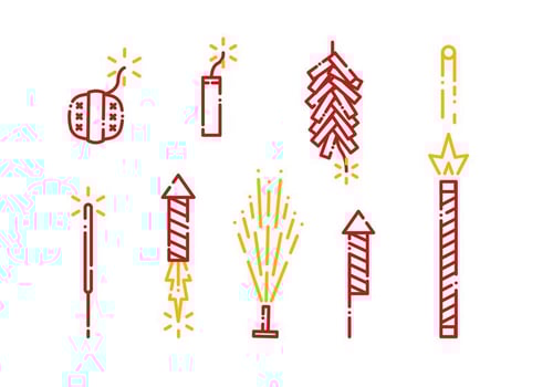 Fire Crackers Icon Vector