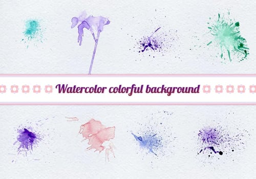 Vector Watercolor Splashes