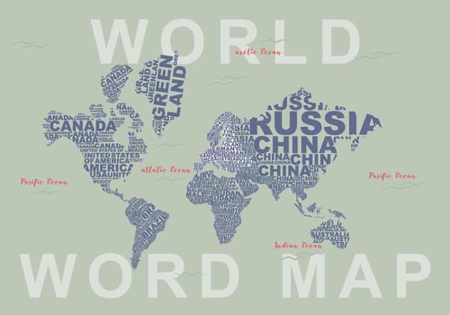 Word Map Illustration vector