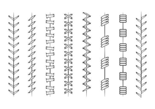 Free Ball Laces Template Vector