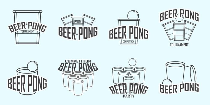 Beer Pong Logo Vector