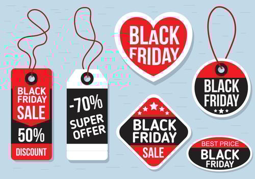 Free Vector Black Friday Labels