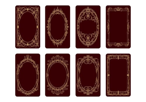 Tarot Card Back Design Vector