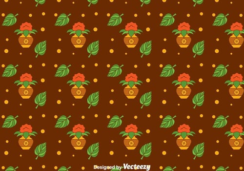 Kalash Festival Seamless Pattern vector
