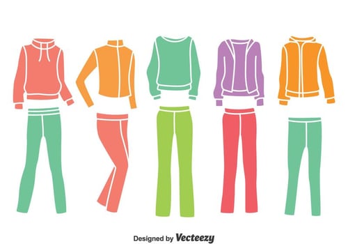 Colorful Tracksuit Collection Vector