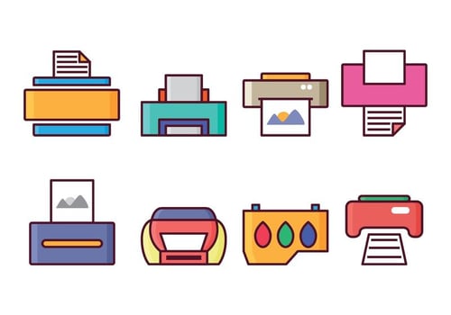 Free Printer Icon Set vector