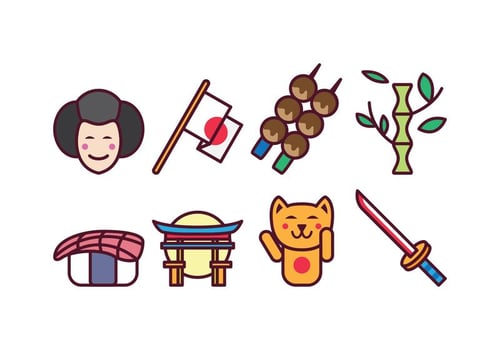 Free Japan Icon Set vector