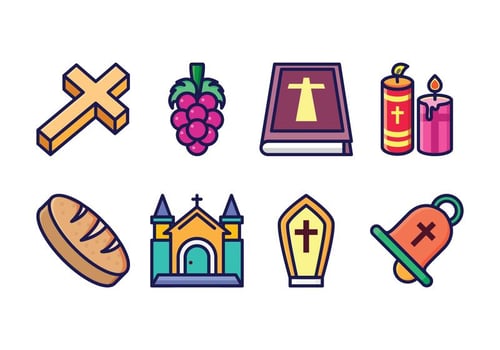 Free Eucharist Icon Set vector