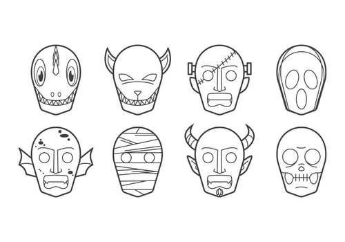 Free Halloween Mask Icon Vector