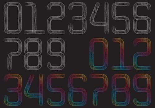 Spring Numbers vector
