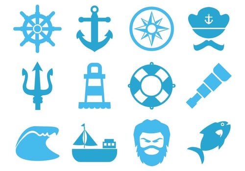 Free Sea Element Icons Vector