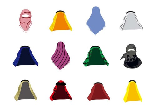 Free Arabic Hat Keffiyeh Vector