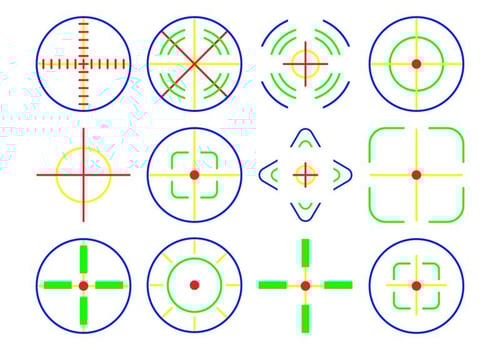 Free Neon Crosshair Icon Vector