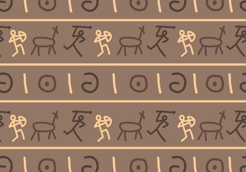 Hunting Ice Age Pattern vector