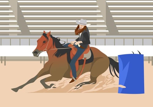 Barrel Racing Event vector