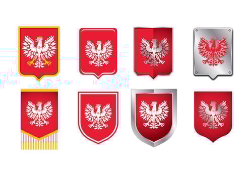 National Arms of America Poland Eagle vector