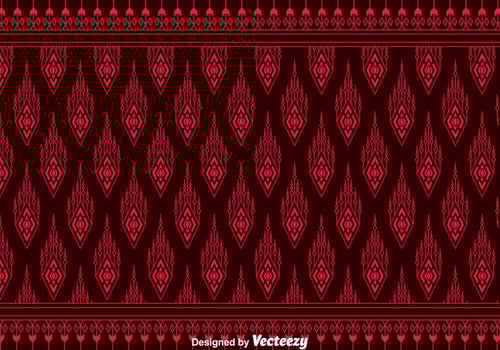 Red Songket Pattern Background vector