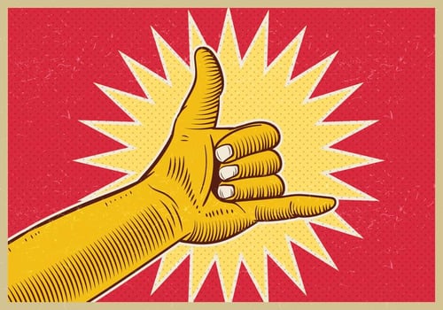 Shaka Sign Gesture vector