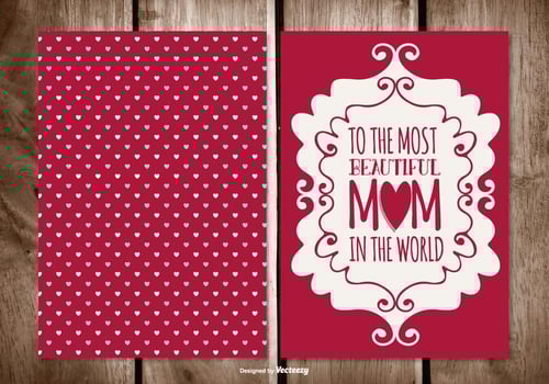 Cute Mother's Day Card vector