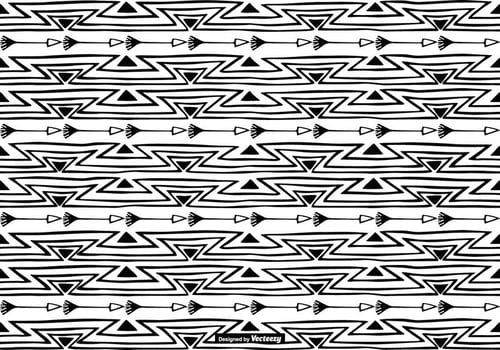 Hand Drawn Boho Style Pattern Background vector