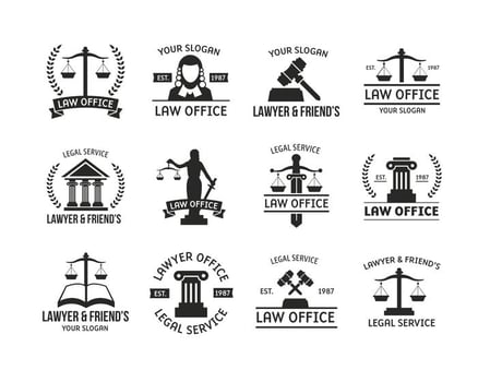 Template Logo Law Vector