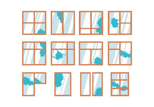 Vector Of Broken Window