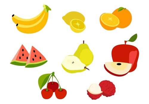 Fruits Cut Vector