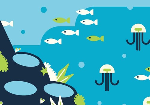 Blue  Green Seabed vector