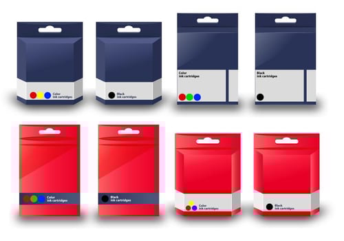 Vector Ink Cartridge box template