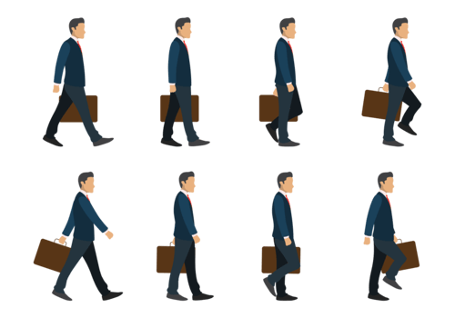 Business Man Walking Cycle vector