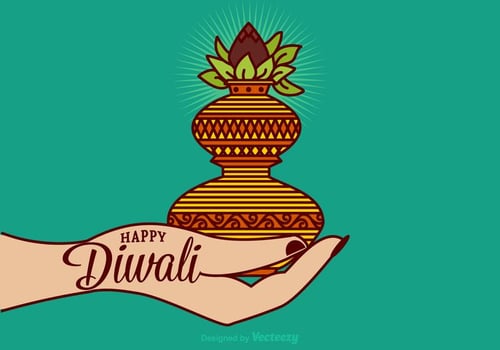 Free Happy Diwali Vector Card