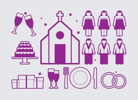 Wedding Planner Icon vector