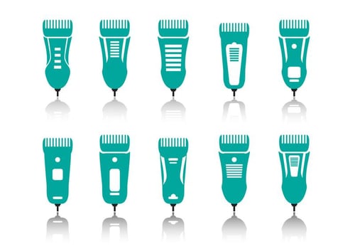 Hair Clippers appliances icons vector