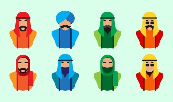 Arabic People Icon Vector