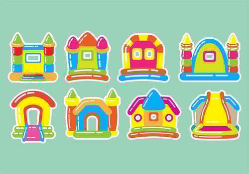 Bounce House Icons vector
