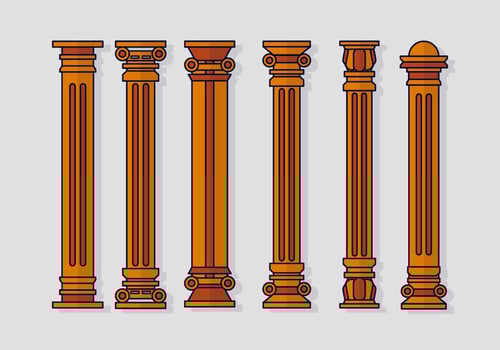 Teatro Roman Pillar vector
