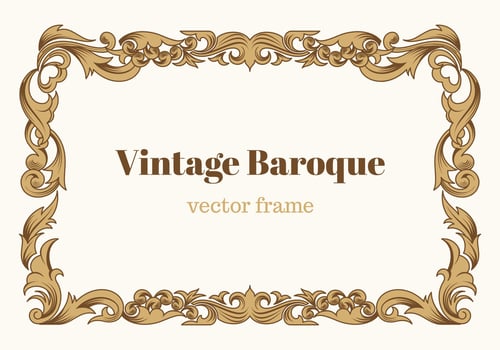 Vintage Baroque Vector Frame