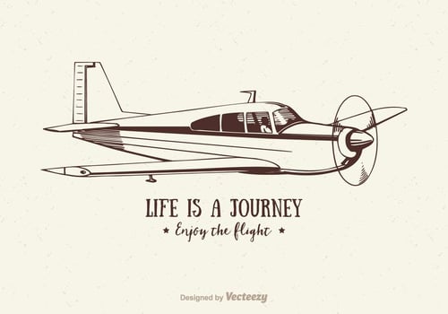 Free Vector Vintage Airplane Illustration