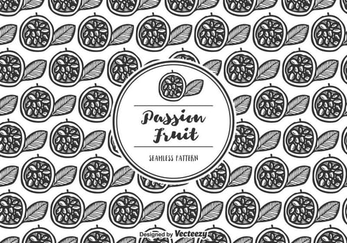 Free Vector Passion Fruit Pattern